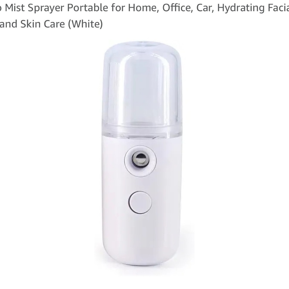 NWT Nano Portable White Facial Mist Sprayer usb charge box 7 no liquid included